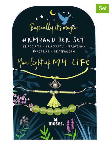 moses. 3er-Set: Armbänder in Limette - (L)23 cm