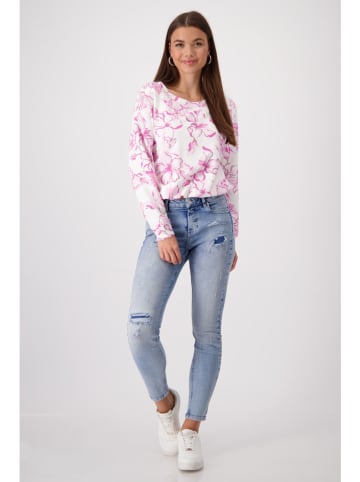 monari Sweatshirt in Pink/ Weiß