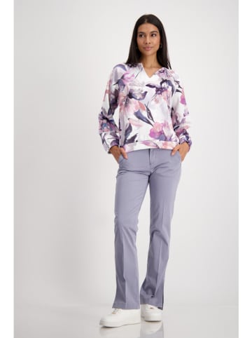 monari Sweatshirt in Lila/ Weiß