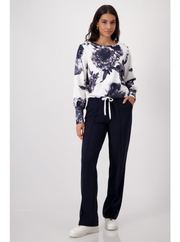 monari Sweatshirt in Dunkelblau/ Weiß