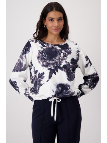 monari Sweatshirt in Dunkelblau/ Weiß