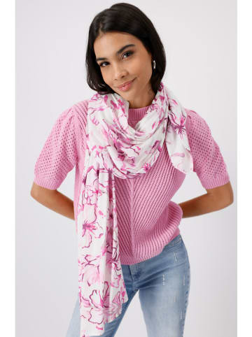 monari Schal in Rosa/ Weiß