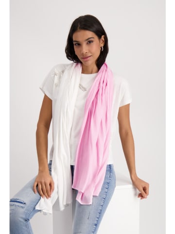 monari Sjaal lichtroze/wit