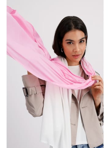 monari Schal in Rosa/ Weiß