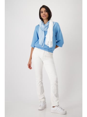 monari Schal in Hellblau/ Weiß