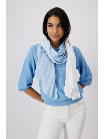 monari Schal in Hellblau/ Weiß