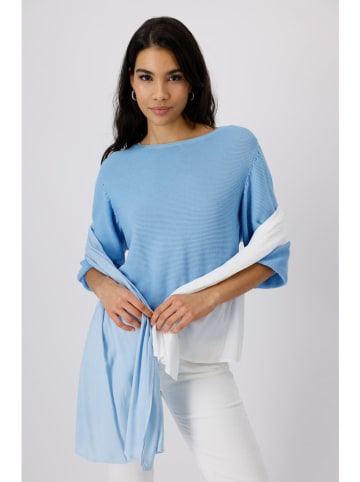 monari Schal in Hellblau/ Weiß