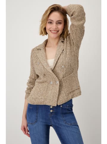 monari Gebreide blazer lichtbruin