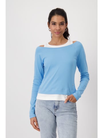 monari Bluse in Hellblau/ Weiß