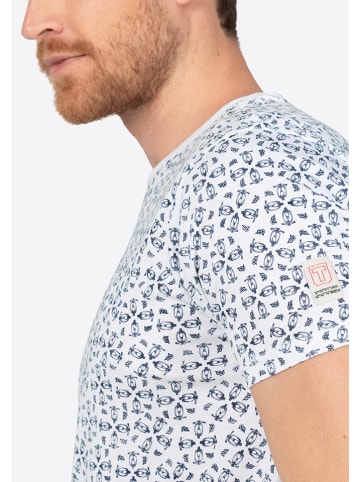 Timezone Shirt wit/donkerblauw