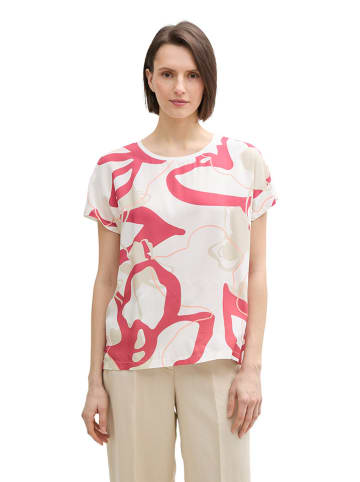 Tom Tailor Shirt in Pink/ Weiß