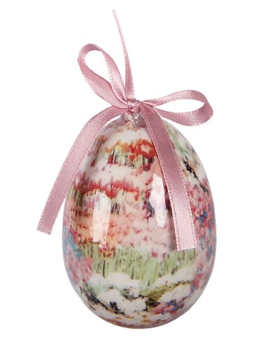 Clayre&Eef 9-delige set: decohanger "Ei" wit/lichtroze/lichtgroen - Ø 5 cm