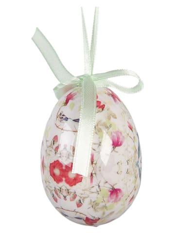 Clayre&Eef Zawieszki dekoracyjne (9 szt.) w kolorze biało-różowo-jasnozielonym - Ø 5 cm