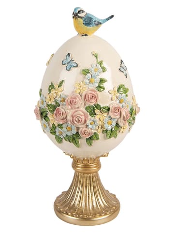Clayre&Eef Decofiguur ''Ei'' crème/goudkleurig - (H)33 x Ø 16 cm