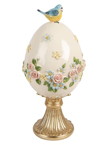 Clayre&Eef Decofiguur ''Ei'' crème/goudkleurig - (H)33 x Ø 16 cm