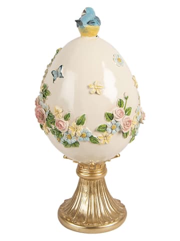 Clayre&Eef Dekofigur ''Ei'' in Creme/ Gold - (H)33 x Ø 16 cm