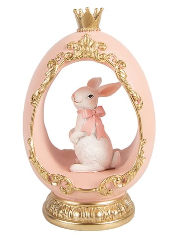 Clayre&Eef Dekofigur ''Ei'' in Gold/ Rosa - (B)13 x (H)20 x (T)10 cm