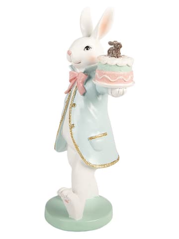 Clayre&Eef Figurka dekoracyjna w kolorze biało-błękitno-zielonym - 13 x 28 x 11 cm