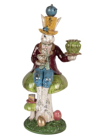 Clayre&Eef Kerzenständer ''Kaninchen'' in Bunt - (B)20 x (H)41 x (T)16 cm