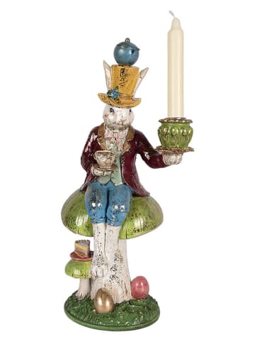 Clayre&Eef Kerzenständer ''Kaninchen'' in Bunt - (B)20 x (H)41 x (T)16 cm