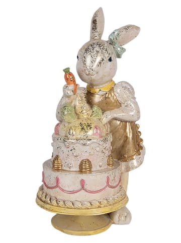 Clayre&Eef Decofiguur ''Konijntje'' crème/geel - (B)20 x (H)36 x (D)15 cm