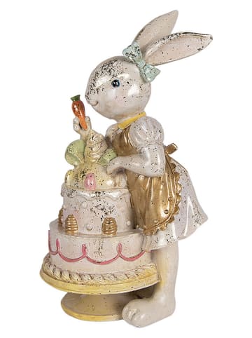 Clayre&Eef Dekofigur ''Kaninchen'' in Creme/ Gelb - (B)20 x (H)36 x (T)15 cm