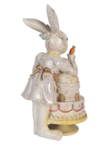 Clayre&Eef Dekofigur ''Kaninchen'' in Creme/ Gelb - (B)20 x (H)36 x (T)15 cm
