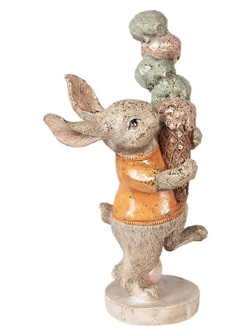 Clayre&Eef Dekofigur ''Kaninchen'' in Creme/ Gold/ Orange - (B)16 x (H)28 x (T)10 cm