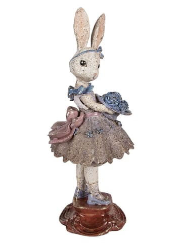 Clayre&Eef Dekofigur ''Kaninchen'' in Weiß/ Grau/ Braun - (B)15 x (H)35 x (T)14 cm