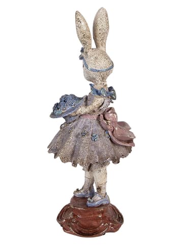 Clayre&Eef Dekofigur ''Kaninchen'' in Weiß/ Grau/ Braun - (B)15 x (H)35 x (T)14 cm