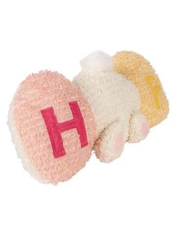 Clayre&Eef Kissen ''Kaninchen'' in Creme/ Rosa/ Gelb - (B)36 x (H)20 x (T)12 cm