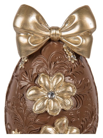 Clayre&Eef Dekofigur ''Ei'' in Braun/ Gold - (B)10 x (H)21 x (T)9 cm