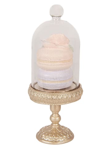 Clayre&Eef Deco-object ''Stolp'' goudkleurig/lichtblauw/lichtroze - (H)17 x Ø 7 cm