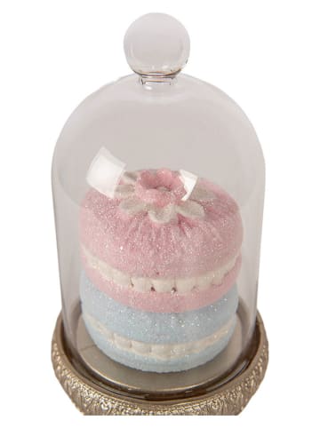 Clayre&Eef Dekoobjekt ''Glasglocke'' in Gold/ Rosa/ Hellblau - (H)17 x Ø 7 cm