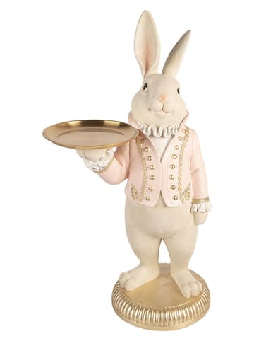 Clayre&Eef Decofiguur ''Konijntje'' goudkleurig/crème - (B)39 x (H)70 x (D)24 cm