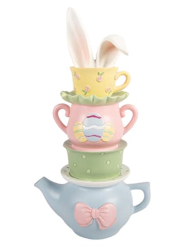 Clayre&Eef Decofiguur ''Theepot'' meerkleurig - (B)16 x (H)29 x (D)11 cm