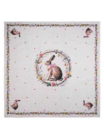 Clayre&Eef Obrus w kolorze kremowo-jasnobrązowym - 100 x 100 cm