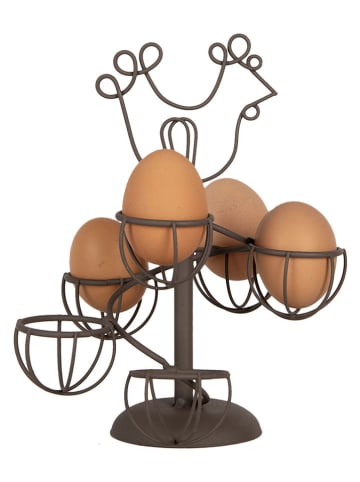 Clayre&Eef Eierhouder bruin - (H)23 x Ø 17 cm