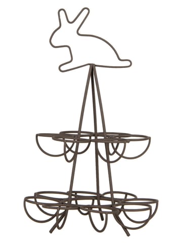 Clayre&Eef Eierhouder bruin - (H)28 x Ø 17 cm