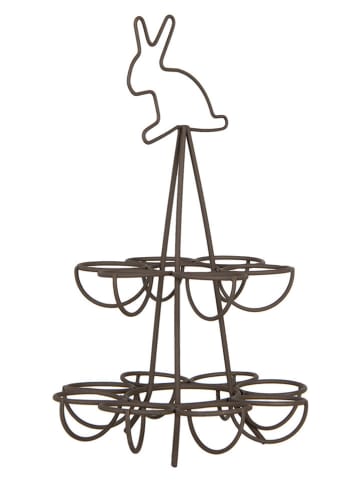 Clayre&Eef Eierhouder bruin - (H)28 x Ø 17 cm