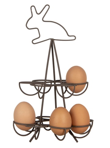 Clayre&Eef Eierhalter in Braun - (H)28 x Ø 17 cm