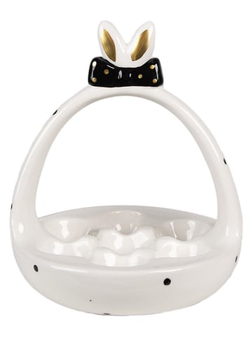 Clayre&Eef Eierschaal wit - (H)19 x Ø 16 cm