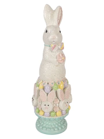 Clayre&Eef Decofiguur ''Konijntje'' wit/meerkleurig - (B)12 x (H)34 x (D)11 cm