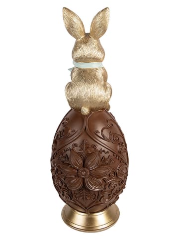 Clayre&Eef Decofiguur ''Konijntje'' goudkleurig/bruin - (H)62 x Ø 26 cm