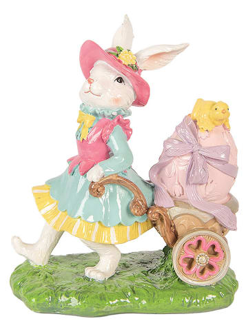 Clayre&Eef Decofiguur ''Konijntje'' meerkleurig - (B)19 x (H)23 x (D)11 cm