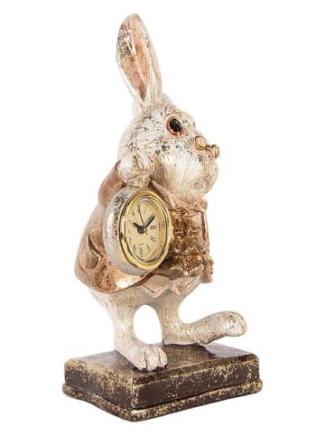 Clayre&Eef Decofiguur ''Konijntje'' crème/goudkleurig - (B)13 x (H)26 x (D)13 cm