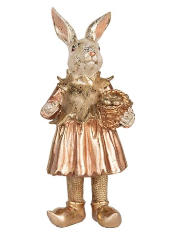 Clayre&Eef Dekofigur ''Kaninchen'' in Gold - (B)14 x (H)35 x (T)13 cm
