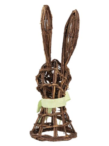 Clayre&Eef Dekoobjekt "Kaninchen" in Braun/ Grün - (B)17 x (H)40 x (T)17 cm