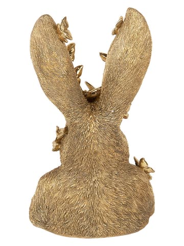 Clayre&Eef Dekofigur ''Kaninchen'' in Gold - (B)21 x (H)34 x (T)20 cm