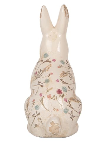 Clayre&Eef Dekofigur ''Kaninchen'' in Creme/ Bunt - (B)12 x (H)28 x (T)16 cm